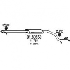 01.80850 MTS Средний глушитель выхлопных газов