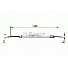 1 987 477 643 BOSCH Трос, стояночная тормозная система