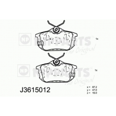 J3615012 NIPPARTS Комплект тормозных колодок, дисковый тормоз