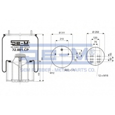 72.881.CP SEM LASTIK Кожух пневматической рессоры