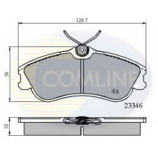 CBP0892 COMLINE Комплект тормозных колодок, дисковый тормоз