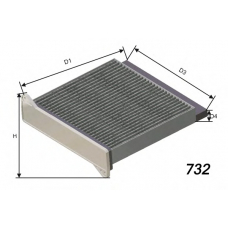 HB229C MISFAT Фильтр, воздух во внутренном пространстве