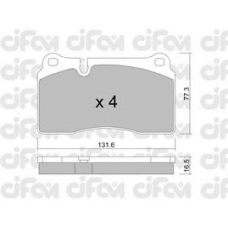 822-659-0 CIFAM Комплект тормозных колодок, дисковый тормоз