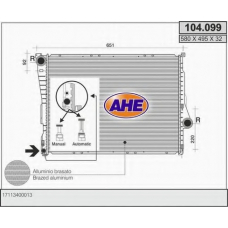 104.099 AHE Радиатор, охлаждение двигателя