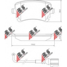 37413 OE ABS Комплект тормозных колодок, дисковый тормоз