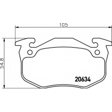 8DB 355 007-661 HELLA Комплект тормозных колодок, дисковый тормоз