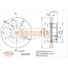 BD-6032 FREMAX Тормозной диск