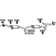 01.59000 MTS Средний глушитель выхлопных газов