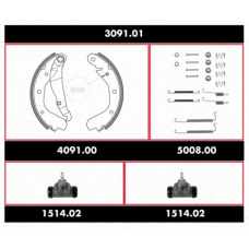 SPK 3091.01 ROADHOUSE Комплект тормозов, барабанный тормозной механизм