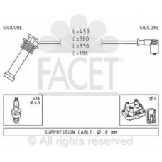 4.9624 FACET Комплект проводов зажигания
