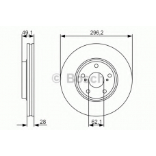 0 986 479 R28 BOSCH Тормозной диск