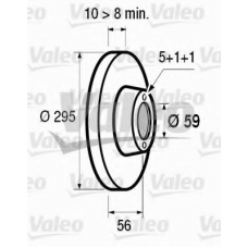 186421 VALEO Тормозной диск