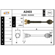 A2403 SNRA Приводной вал