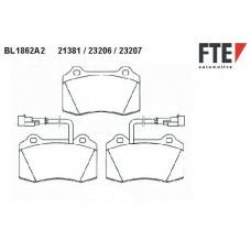 BL1862A2 FTE Комплект тормозных колодок, дисковый тормоз