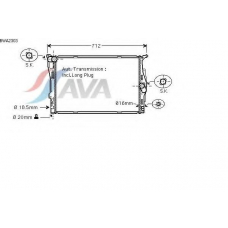 BWA2303 AVA Радиатор, охлаждение двигателя