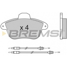 BP2522 BREMSI Комплект тормозных колодок, дисковый тормоз