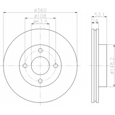 8DD 355 101-391 HELLA PAGID Тормозной диск