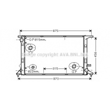 AIA2290 AVA Радиатор, охлаждение двигателя