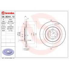 08.B044.10 BREMBO Тормозной диск