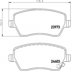 8DB 355 012-301 HELLA PAGID Комплект тормозных колодок, дисковый тормоз