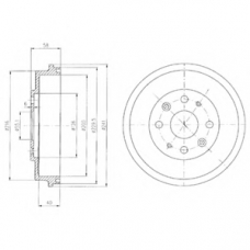 BF456 DELPHI Тормозной барабан
