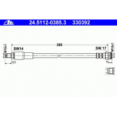 24.5112-0385.3 ATE Тормозной шланг