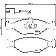 8DB 355 008-811 HELLA Комплект тормозных колодок, дисковый тормоз