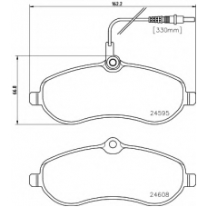 8DB 355 013-411 HELLA Комплект тормозных колодок, дисковый тормоз