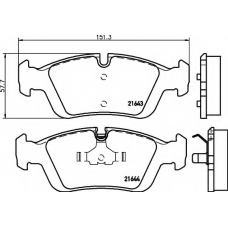 8DB 355 007-481 HELLA Комплект тормозных колодок, дисковый тормоз