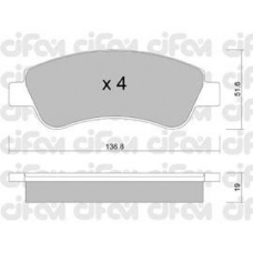 822-327-0 CIFAM Комплект тормозных колодок, дисковый тормоз