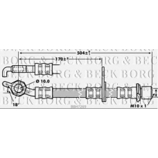 BBH7269 BORG & BECK Тормозной шланг