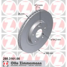 280.3161.00 ZIMMERMANN Тормозной диск