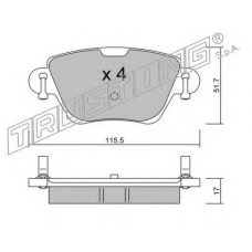 328.0 TRUSTING Комплект тормозных колодок, дисковый тормоз