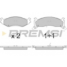 BP2739 BREMSI Комплект тормозных колодок, дисковый тормоз