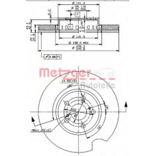 24967 METZGER Тормозной диск