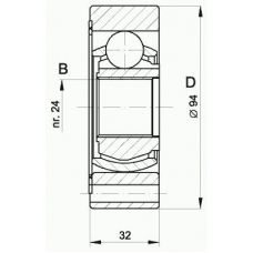 CVJ5416.20 OPEN PARTS Шарнирный комплект, приводной вал