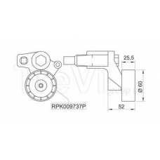 RPK009737 RPK Натяжитель ремня, клиновой зубча