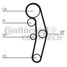 CT1028K5 CONTITECH Комплект ремня грм