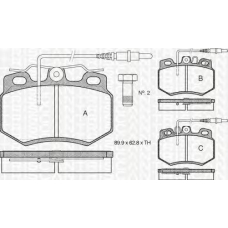 8110 38001 TRIDON Brake pads - rear