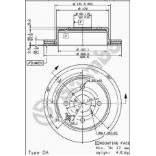 09.5706.10 BREMBO Тормозной диск