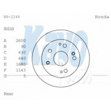 BR-2248 KAVO PARTS Тормозной диск