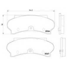 P 61 033 BREMBO Комплект тормозных колодок, дисковый тормоз