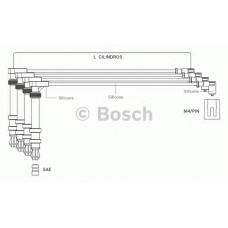 F 000 99C 071 BOSCH Комплект проводов зажигания