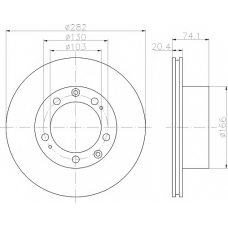 8DD 355 101-561 HELLA PAGID Тормозной диск