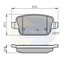 CBP01610 COMLINE Комплект тормозных колодок, дисковый тормоз