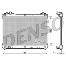 DRM47016 DENSO Радиатор, охлаждение двигателя