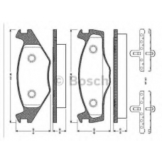 0 986 TB2 537 BOSCH Комплект тормозных колодок, дисковый тормоз