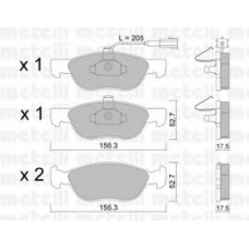 22-0082-0 METELLI Комплект тормозных колодок, дисковый тормоз