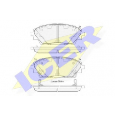 182171 ICER Комплект тормозных колодок, дисковый тормоз