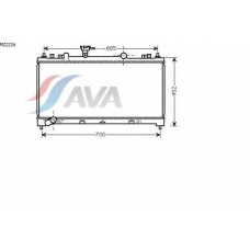 MZ2226 AVA Радиатор, охлаждение двигателя